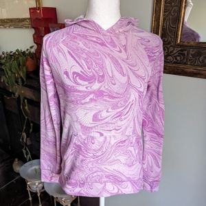 Athleta Girl XL/14 In Your Element Hoodie 2.0 Sweatshirt Sumi Marble Purple 5
